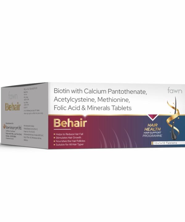 Biotin + Calcium Pantothenate + N-Acetyl Cysteine + Minerals Tablets – BEHAIR