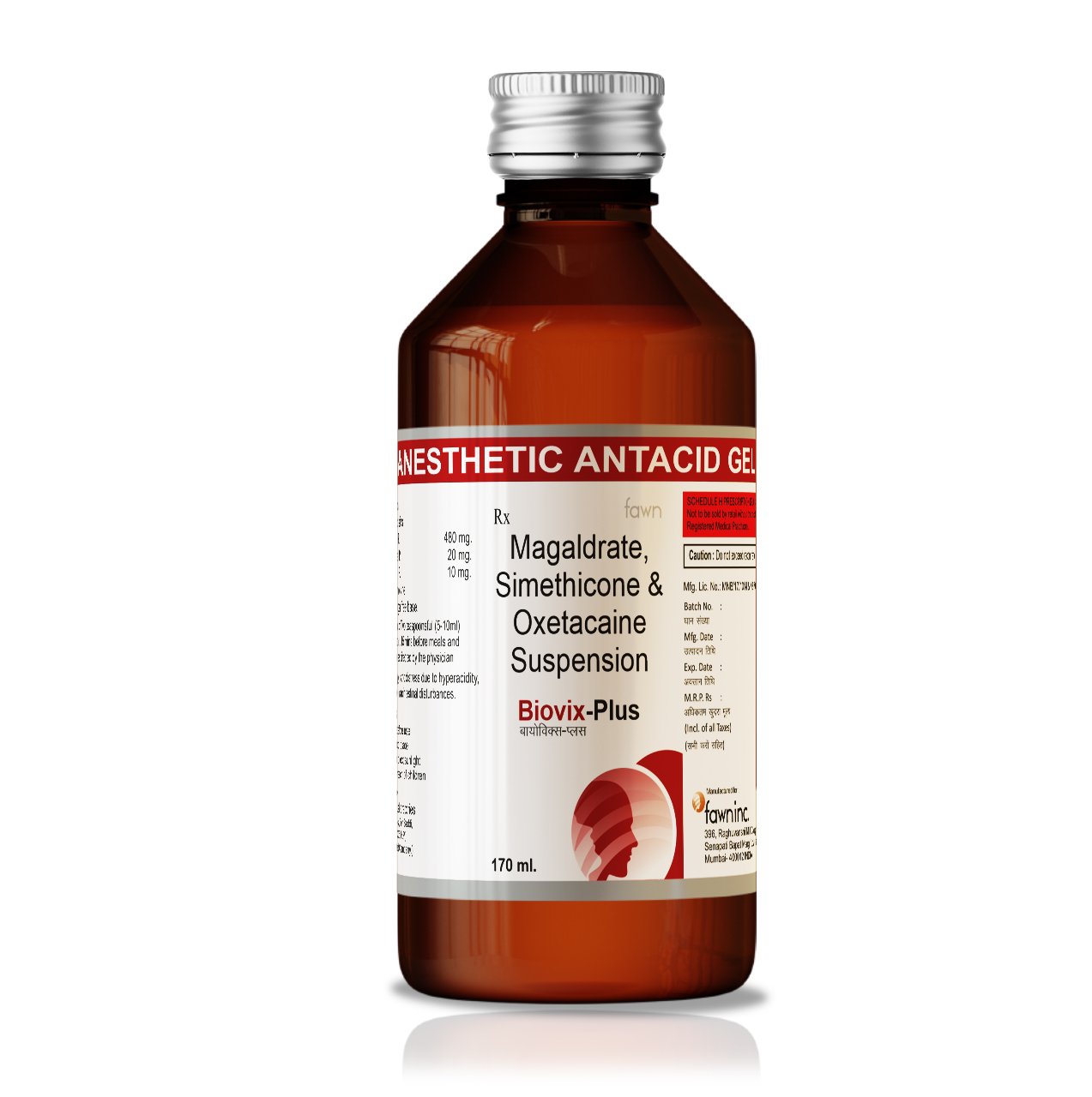 Magaldrate, Simethicone & Oxetacaine Suspension - BIOVIX PLUS