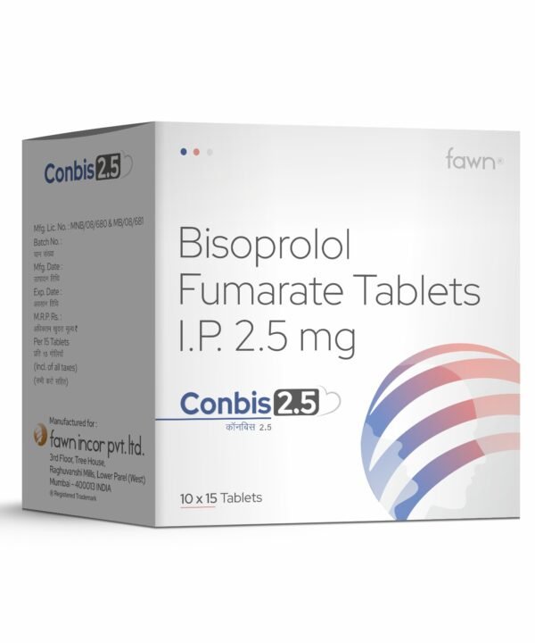 Bisoprolol Fumarate Tablets 2.5 Mg – CONBIS 2.5 - Fawn Incor