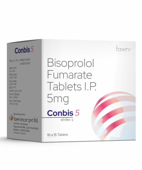 Bisoprolol Fumarate Tablets 5 Mg - CONBIS 5 - Efpia Medicine