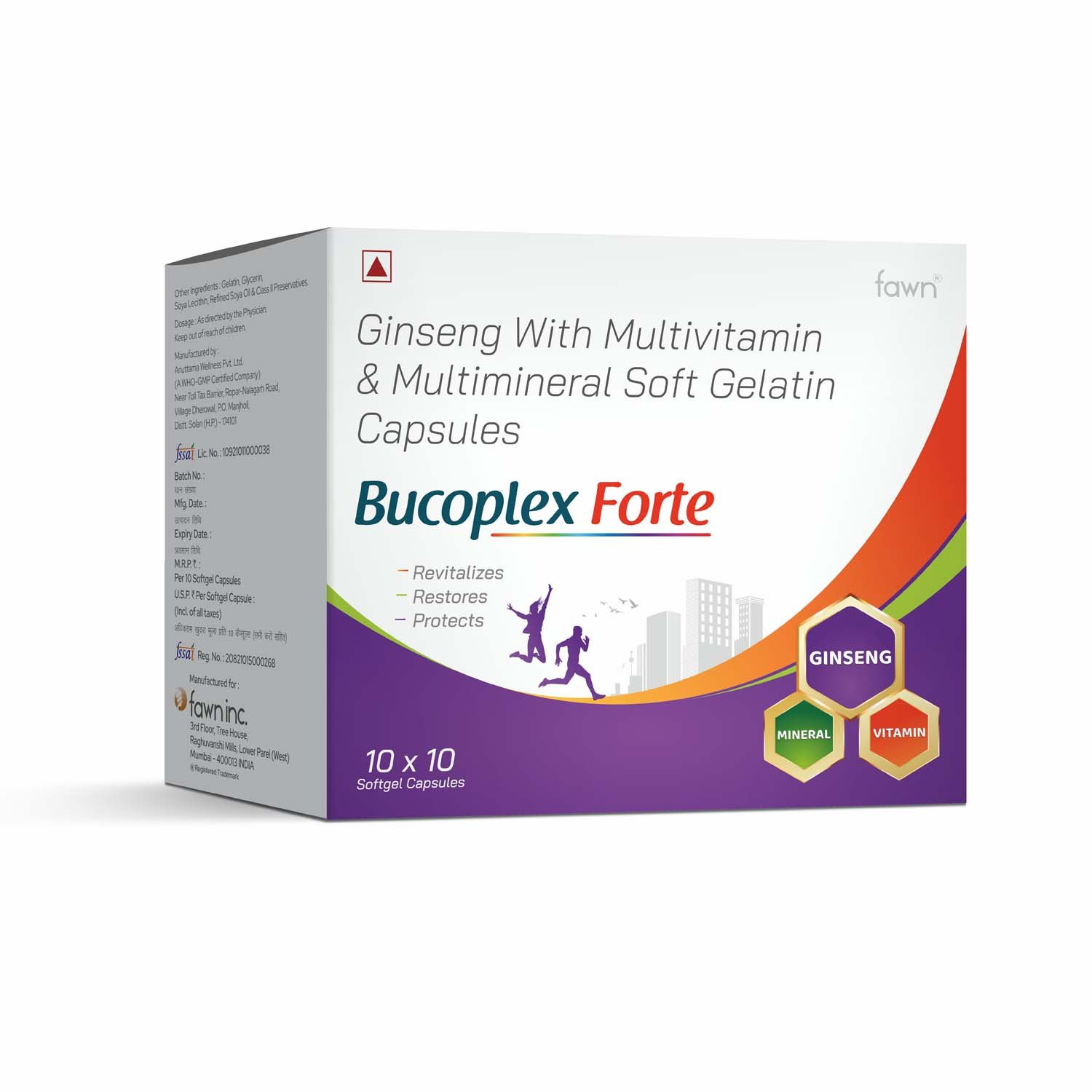 Ginseng Multivitamin & Multimineral Capsules- BUCOPLEX FORTE