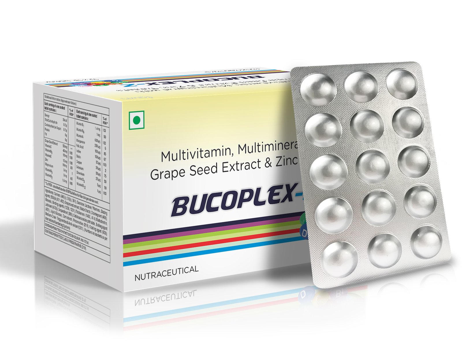 Multivitamin & Multimineral with Grape Seed Extract Tablet - BUCOPLEX Z Tablet