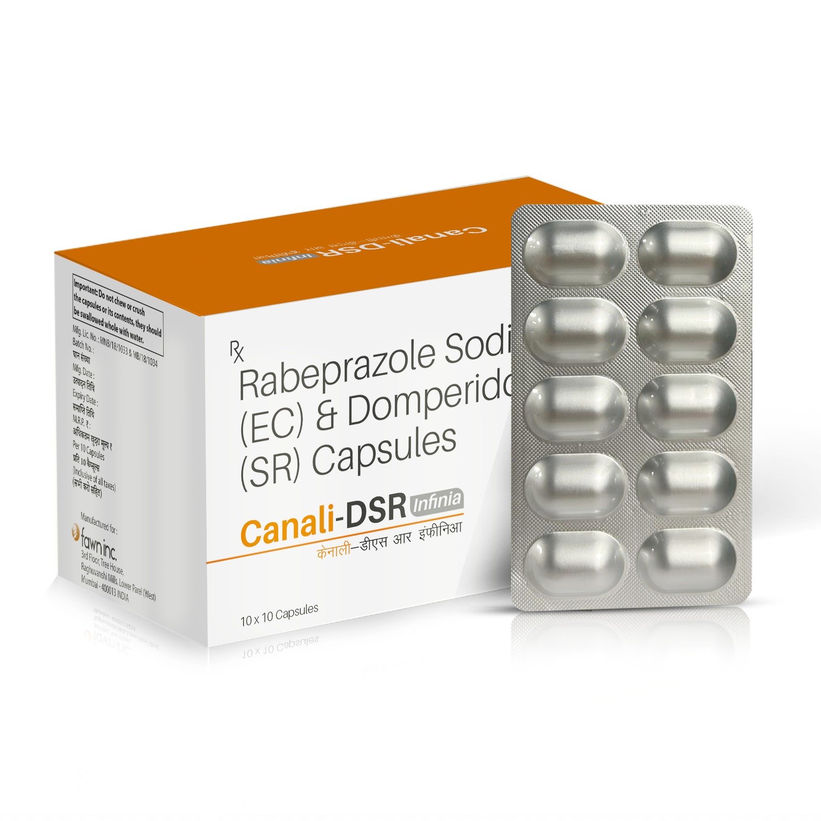 Rabeprazole Sodium + Domperidone (SR) Capsules - CANALI DSRCANALI DSR (infinia)