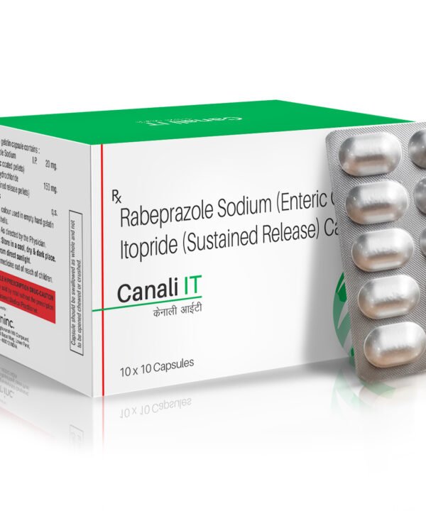 Rabeprazole Sodium (EC) 20 mg + Itopride (SR) 150 mg Capsules - CANALI IT