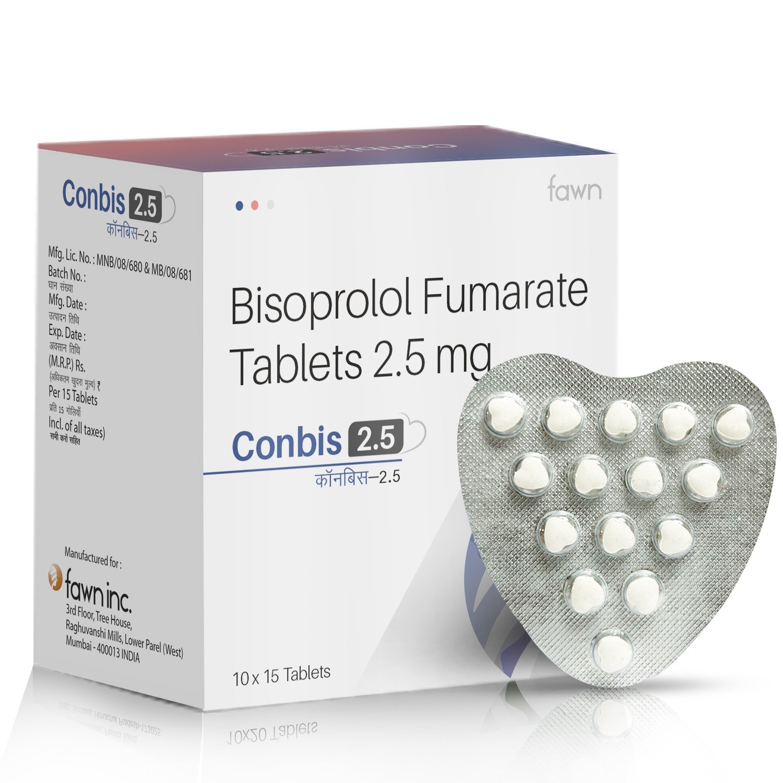 Bisoprolol Fumarate Tablets 2.5 Mg - CONBIS 2.5