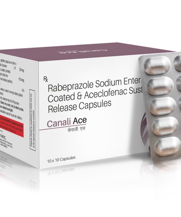 RABEPRAZOLE 20 MG (ER)+ ACECLOFENAC 200 MG SR Capsules - CANALI ACE