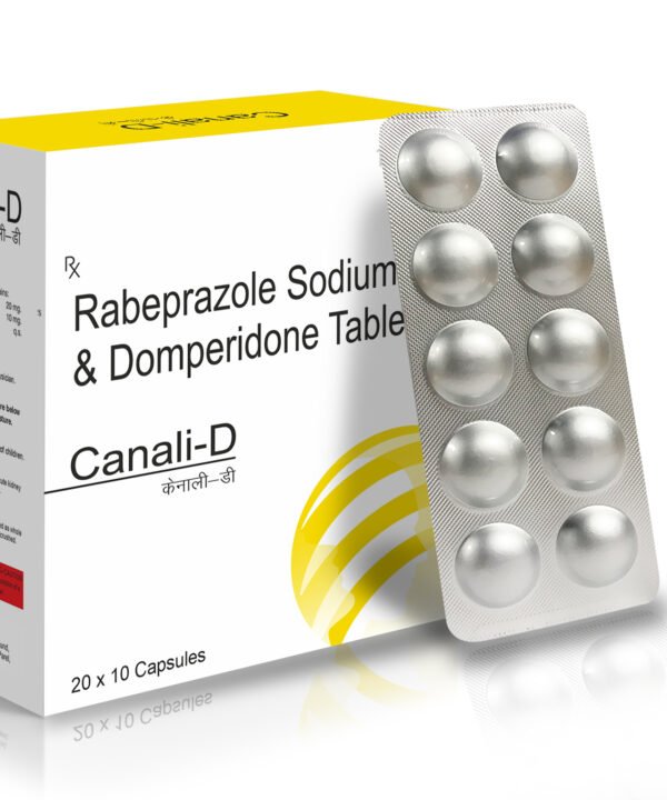 Rabeprazole 20 mg + Domperidone 10 mg Tablets - CANALI D