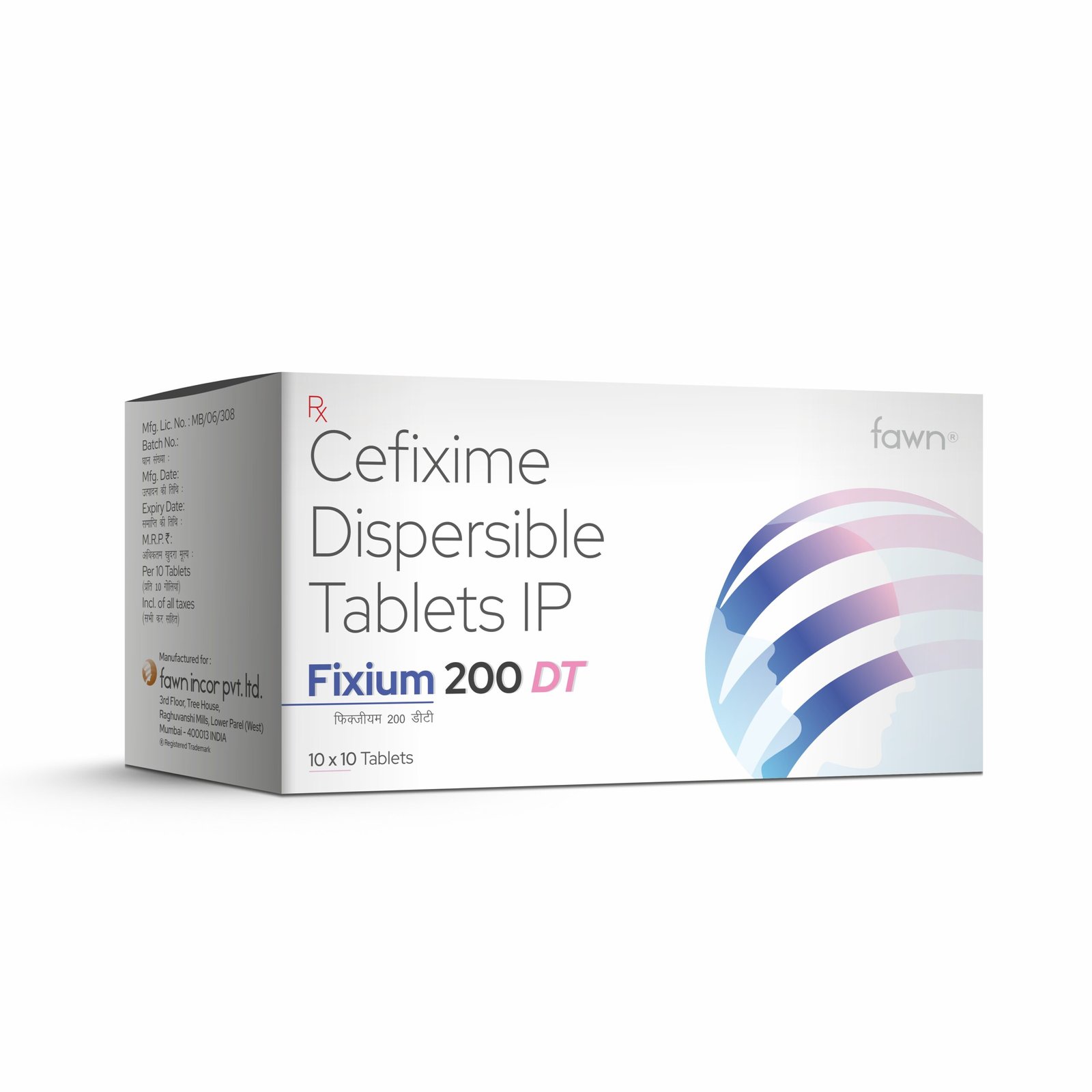 Cefixime Dispersible Tablets IP 100 Mg - FIXIUM 200 DT - Fawn Incor