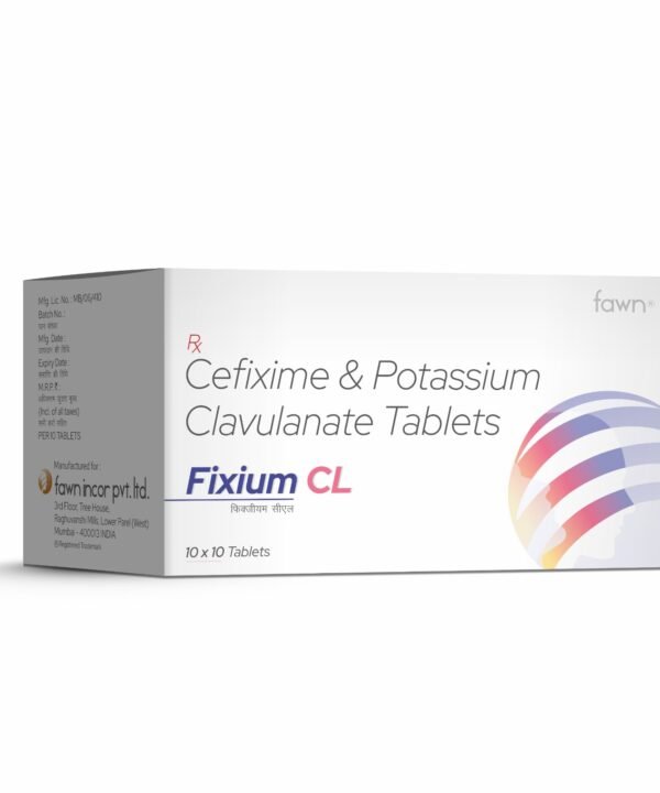 Cefixime & Potassium Clavulanate Tablets - FIXIUM CL - Fawn Incor