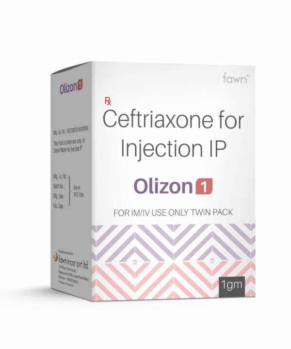 Ceftriaxone Injection IP 1000 Mg - OLIZON 1