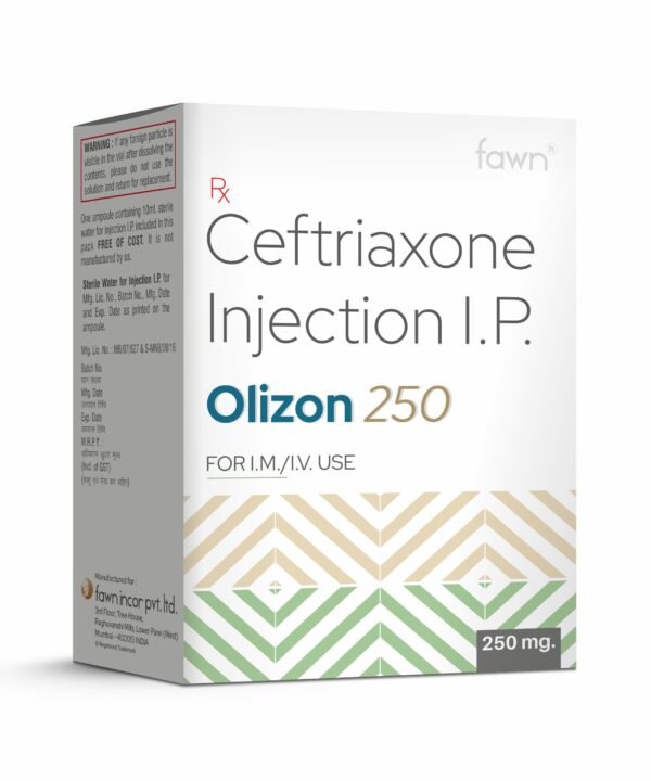 Ceftriaxone Injection IP 250 Mg - OLIZON 250