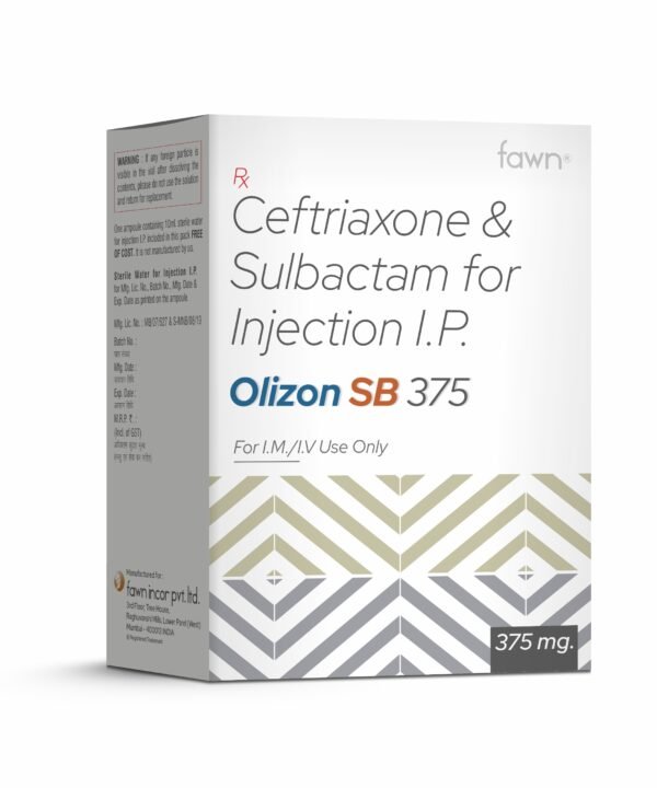 Ceftriaxone Sulbactam Injection 1.5 Gm - OLIZON SB 375