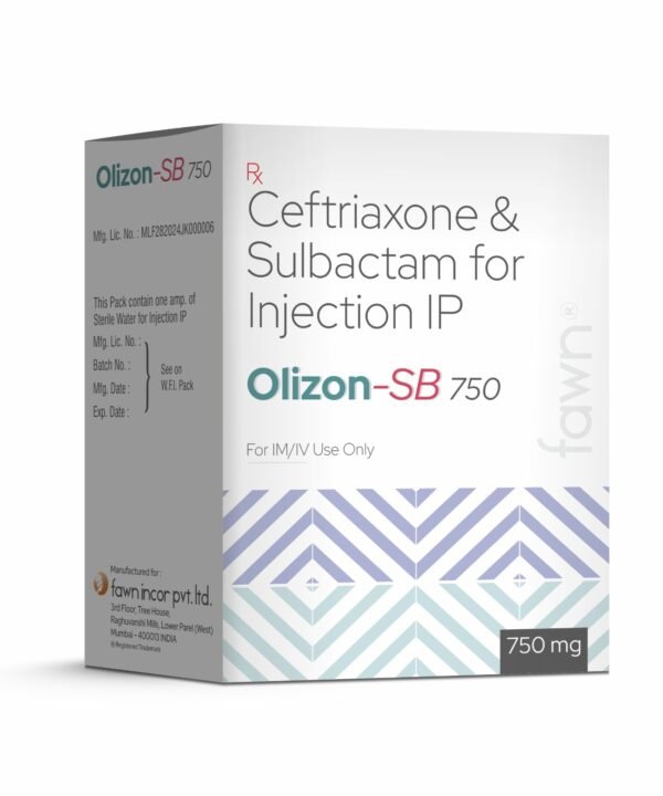 Ceftriaxone & Sulbactam for Injection - OLIZON SB 750