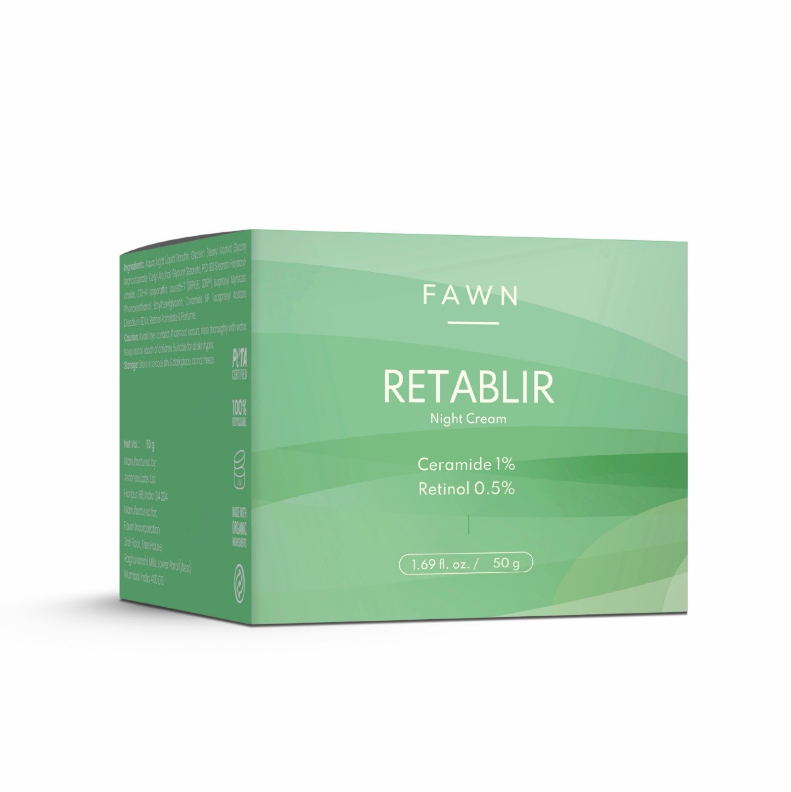 Ceramide Retinol Night Cream – RETABLIR - Fawn Incor