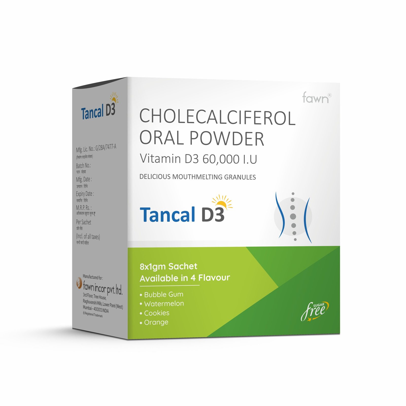 Cholecalciferol Oral Powder - TANCAL D3 Sachets - Fawn Incor