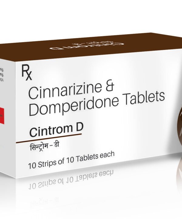 Cinnarizine 20 MG + Domperidone 15 MG Tablets - CINTROM D