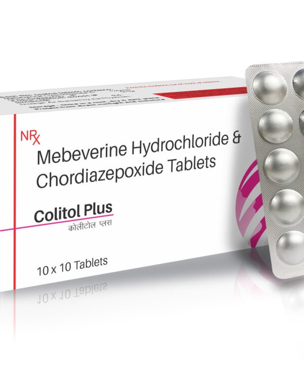 Mebeverine Hydrochloride & Chlordiazepoxide Tablets - COLITOL PLUS