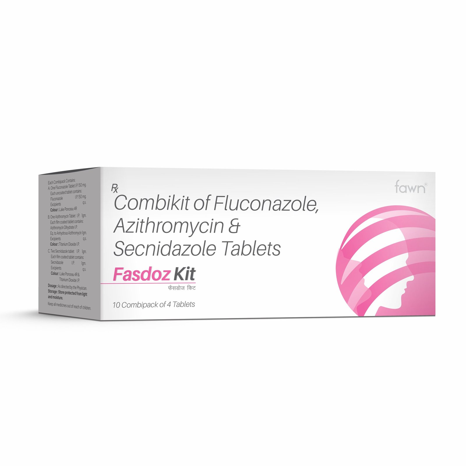 Combikit of Fluconazole, Azithromycin & Secnidazole Tablets - FASDOZ KIT - Fawn Incor