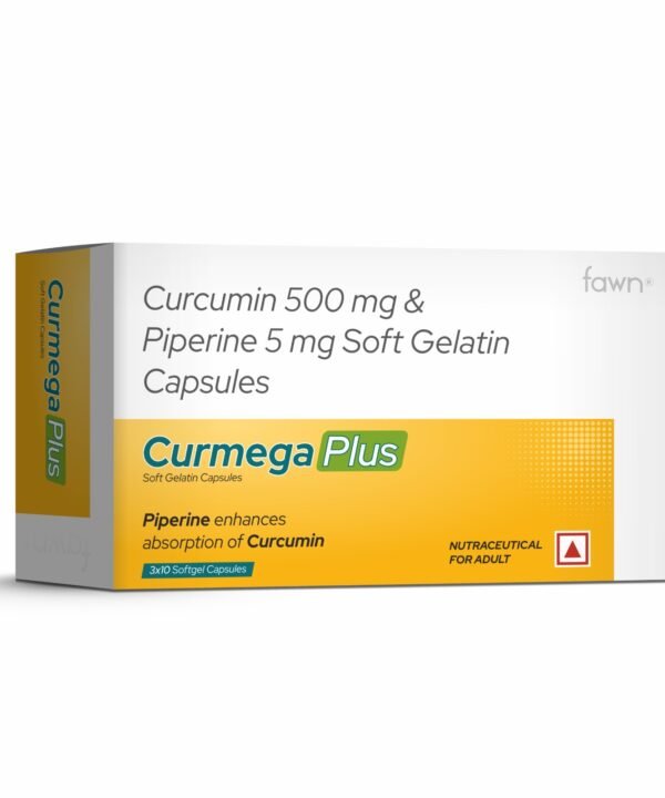 Curcumin & Piperine Soft Gelatin Capsules - CURMEGA PLUS