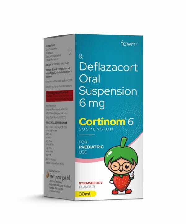Deflazacort Oral Suspension 6 MG - CORTINOM Suspension - Fawn Incor