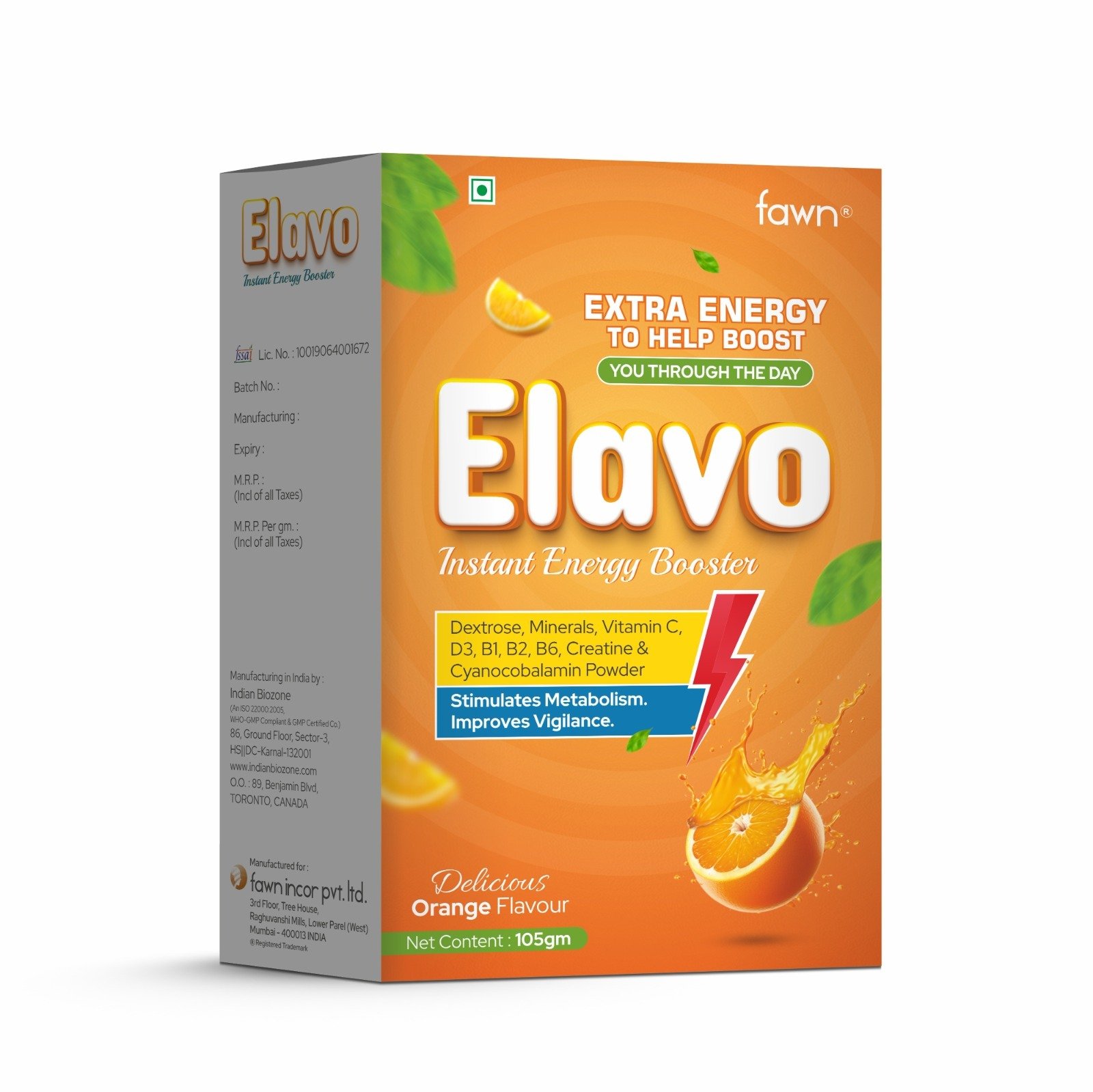 Dextrose, Zinc, Magnesium & Cyanocobalamin Sachets - ELAVO Sachet - Fawn Incor