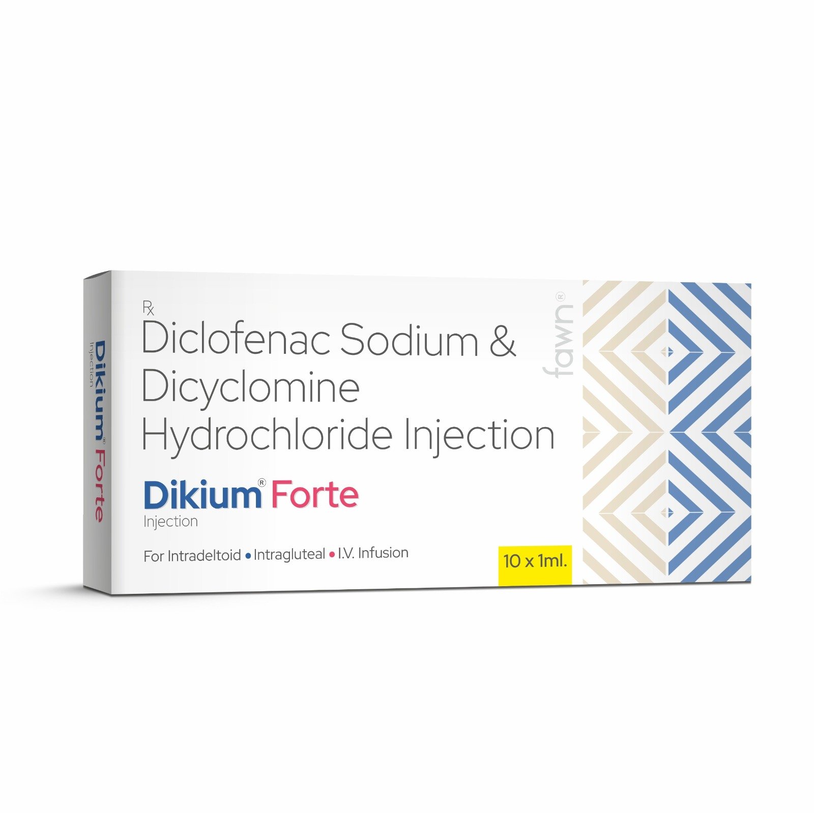 Diclofenac Sodium & Dicyclomine Hydrochloride Injection - DIKIUM FORTE Injection