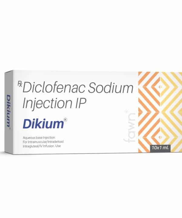 Diclofenac Sodium Injection IP - DIKIUM Injection - Fawn Incor
