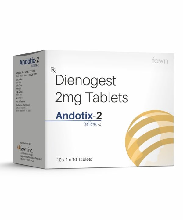 Fawn Incor -Dienogest 2 mg Tablets - ANDOTIX 2 Tablets