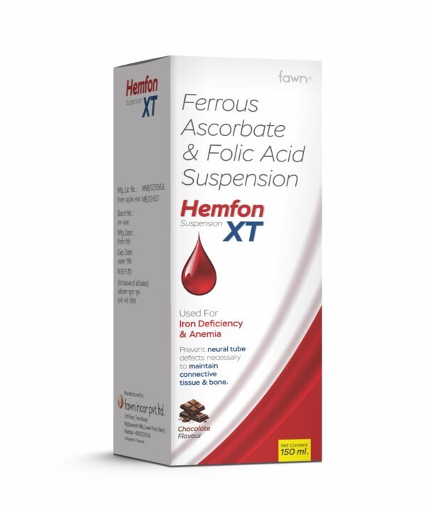Ferrous Ascorbate & Folic Acid Suspension - HEMFON XT Suspension