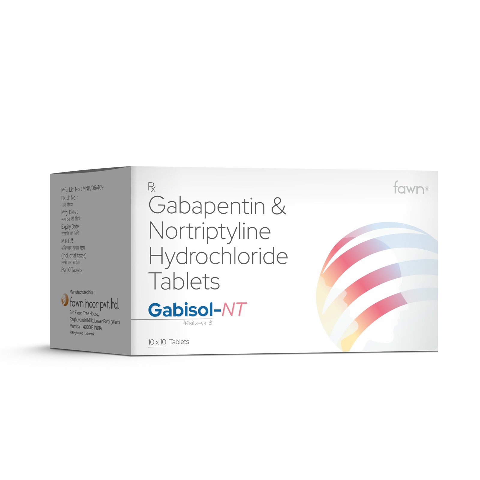 Gabapentin & Nortriptyline Hydrochloride Tablets