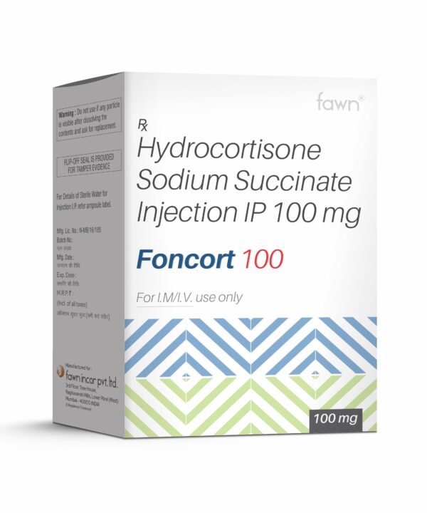 Hydrocortisone Sodium Succinate Injection 100 Mg - FONCORT 100 - Fawn Incor
