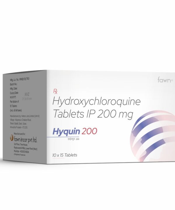 Hydroxychloroquine Tablets IP 200 Mg - HYQUIN 200 - Fawn Incor