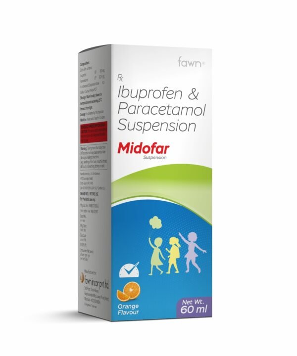 Ibuprofen & Paracetamol Suspension - MIDOFAR