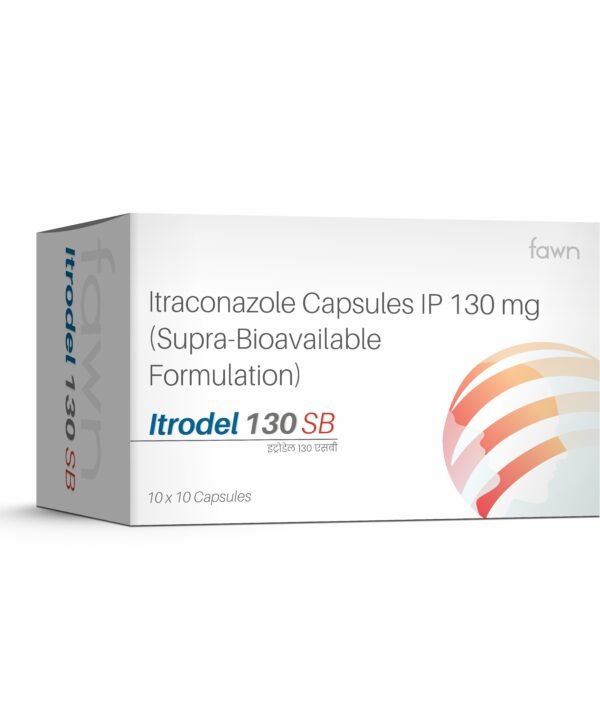 Itraconazole Capsules IP 30 Mg Supra Bioavailable Formulation - ITRODEL 130 SB - Fawn Incor