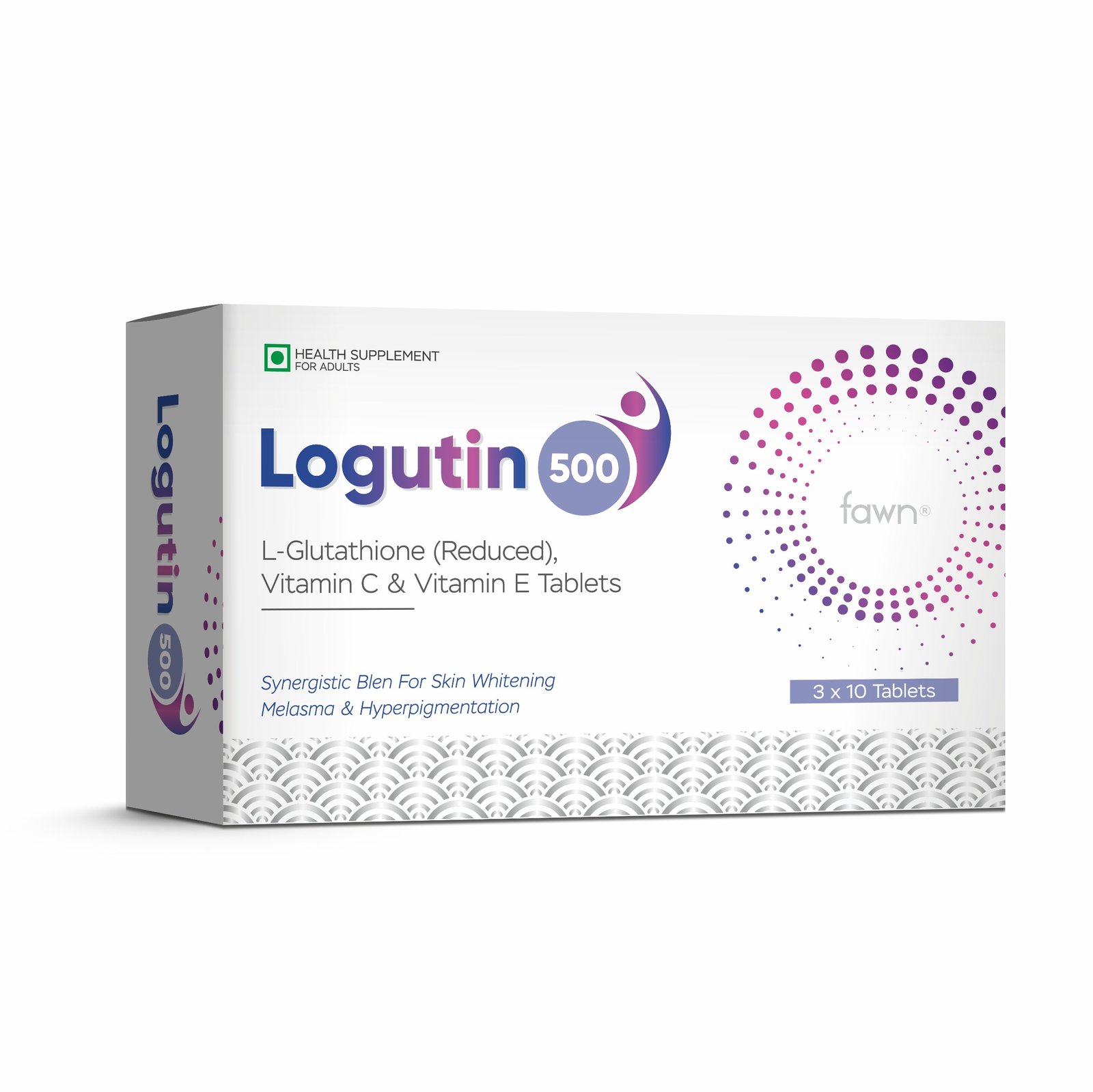 L-Glutathione, Vitamin C & E Tablets - LOGUTIN-500