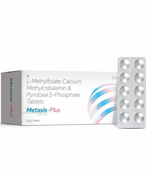 L-Methylfolate, Calcium Pyridoxal 5-Phosphate & Methylcobalamin Tablets - METASIS PLUS