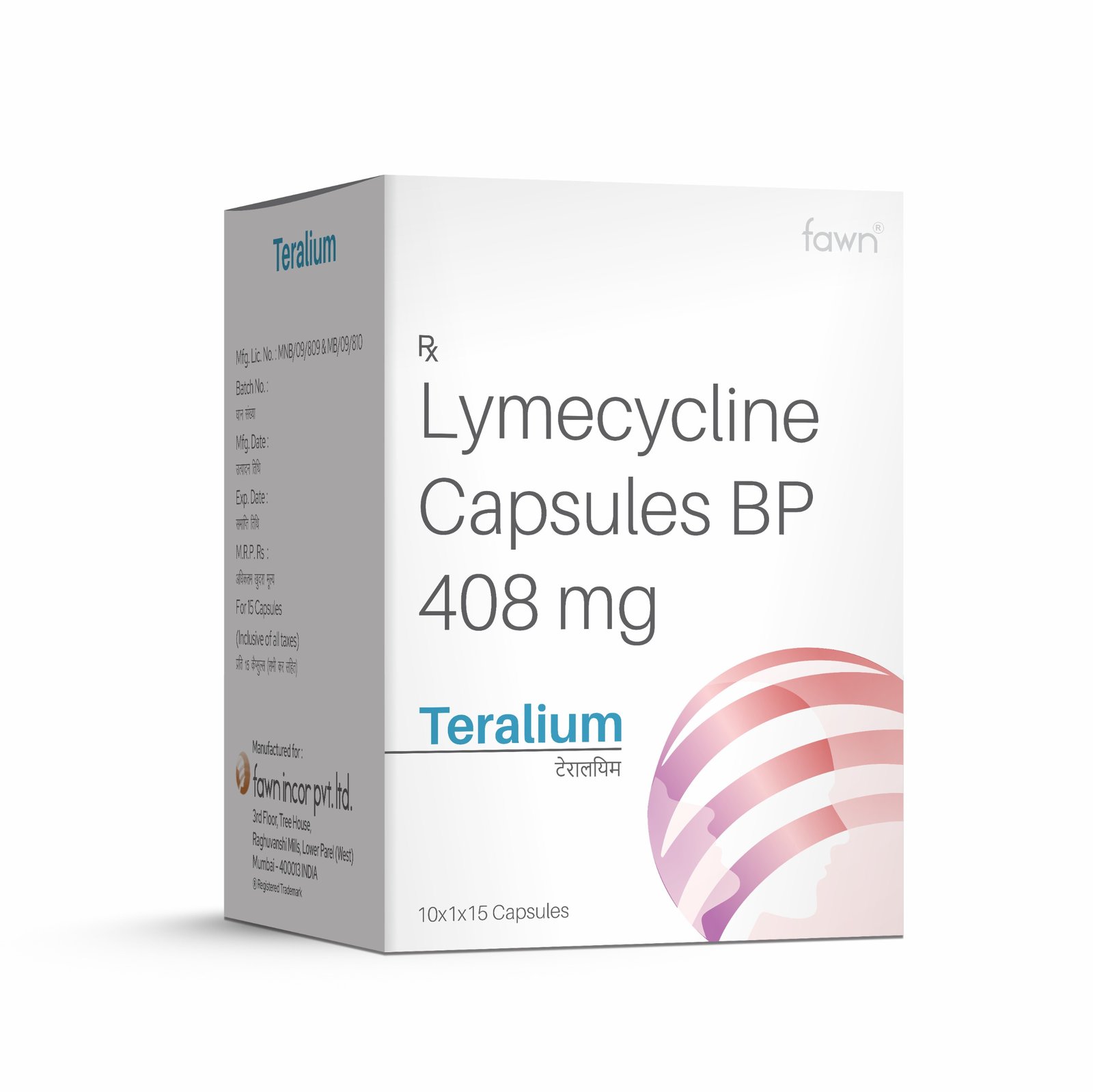 Lymecycline Capsules BP 408 Mg -TERALIUM - Fawn Incor