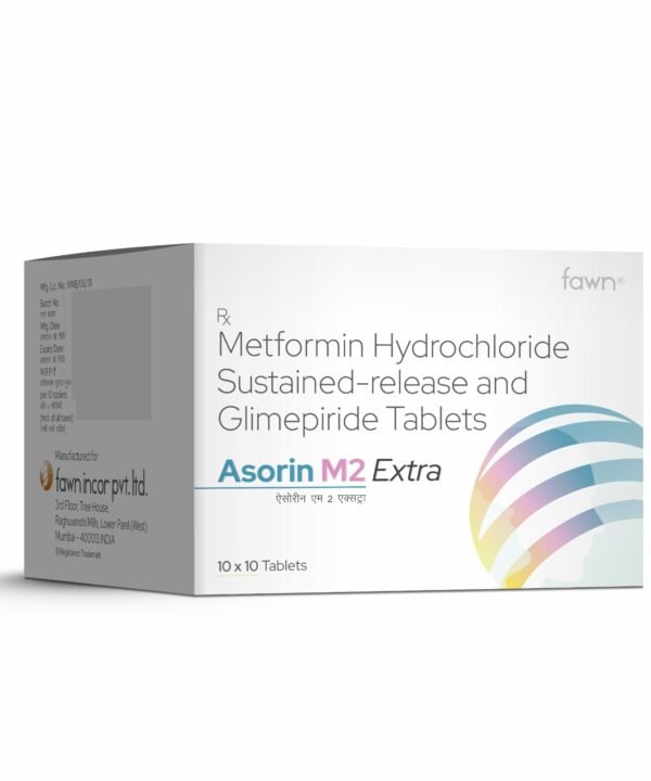 Metformin Hydrochloride Sustained Release & Glimepiride Tablets - ASORIN M2 EXTRA