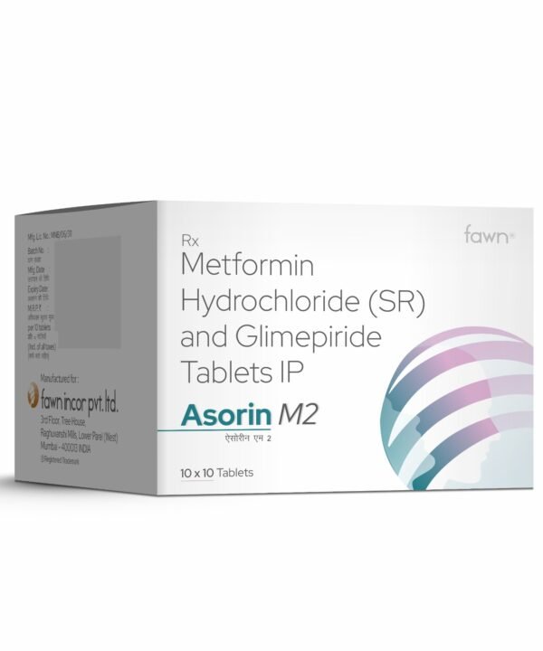 Metformin Hydrochloride Sustained Release & Glimepiride Tablets IP - ASORIN M2 - - Fawn Incor