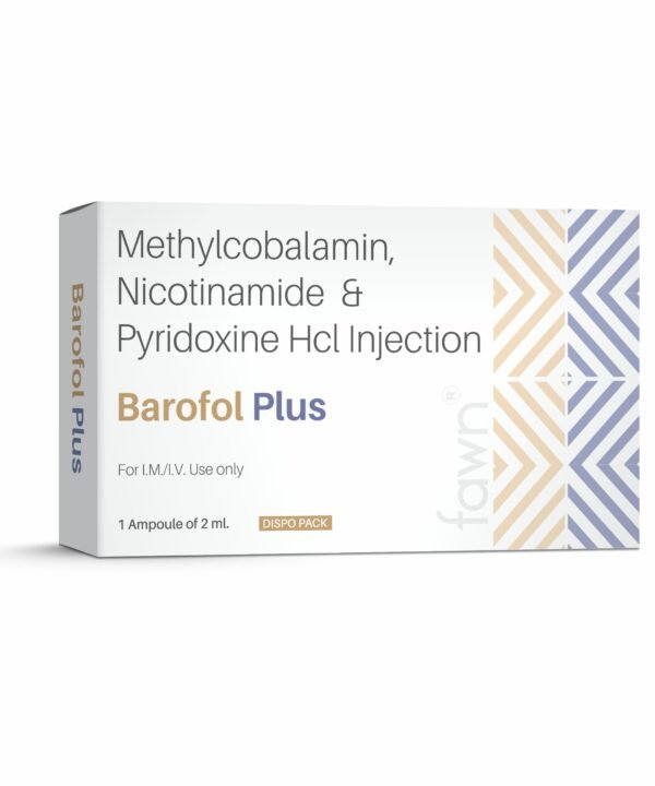Methylcobalamin Nicotinamide & Pyridoxine HCl Injection – BAROFOL PLUS Injection - Fawn Incor