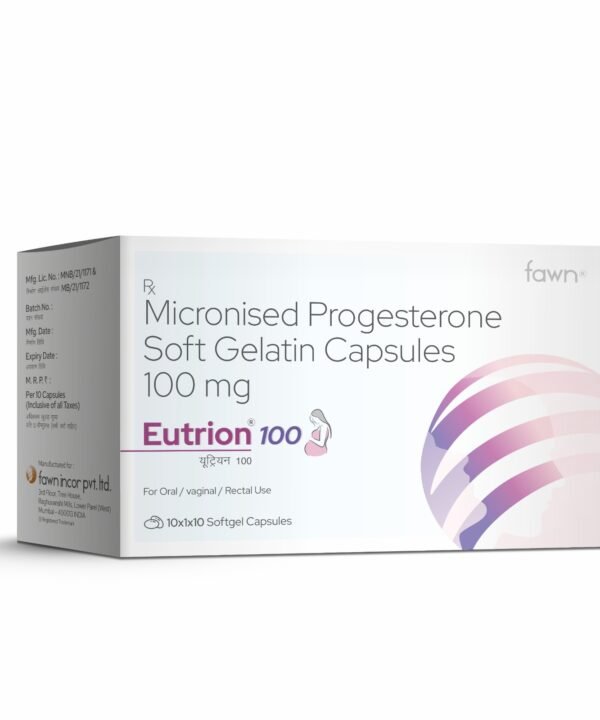 Fawn Incor - Micronised Progesterone Soft Gelatin Capsules 100 Mg - EUTRION 100