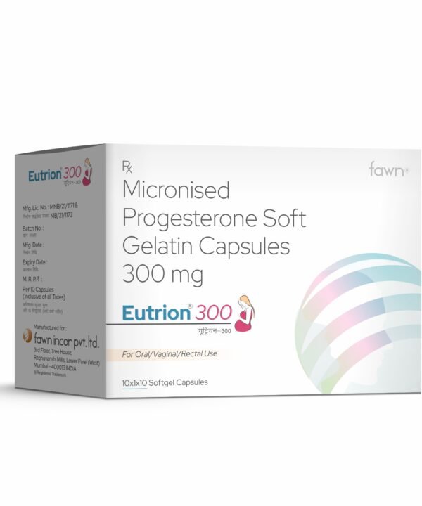 Micronised Progesterone Soft Gelatin Capsules 300 Mg - EUTRION 300 Softgel