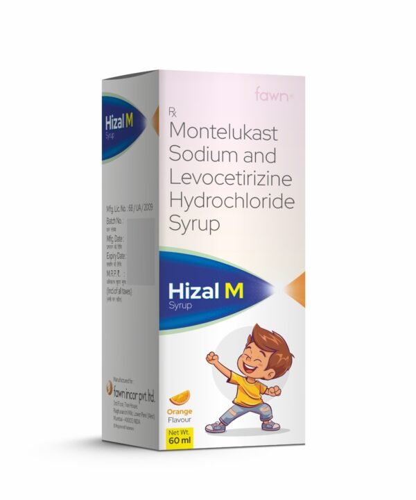 Montelukast Sodium & Levocetirizine Hydrochloride Syrup - HIZAL M Syrup