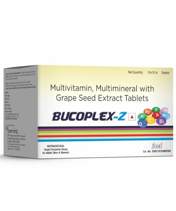 Multivitamin & Multimineral with Grape Seed Extract Tablet – BUCOPLEX Z Tablet