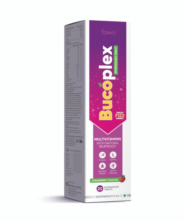 Multivitamins with natural beetroot Effervescent Tablet (Strawberry Flavour) - BUCOPLEX