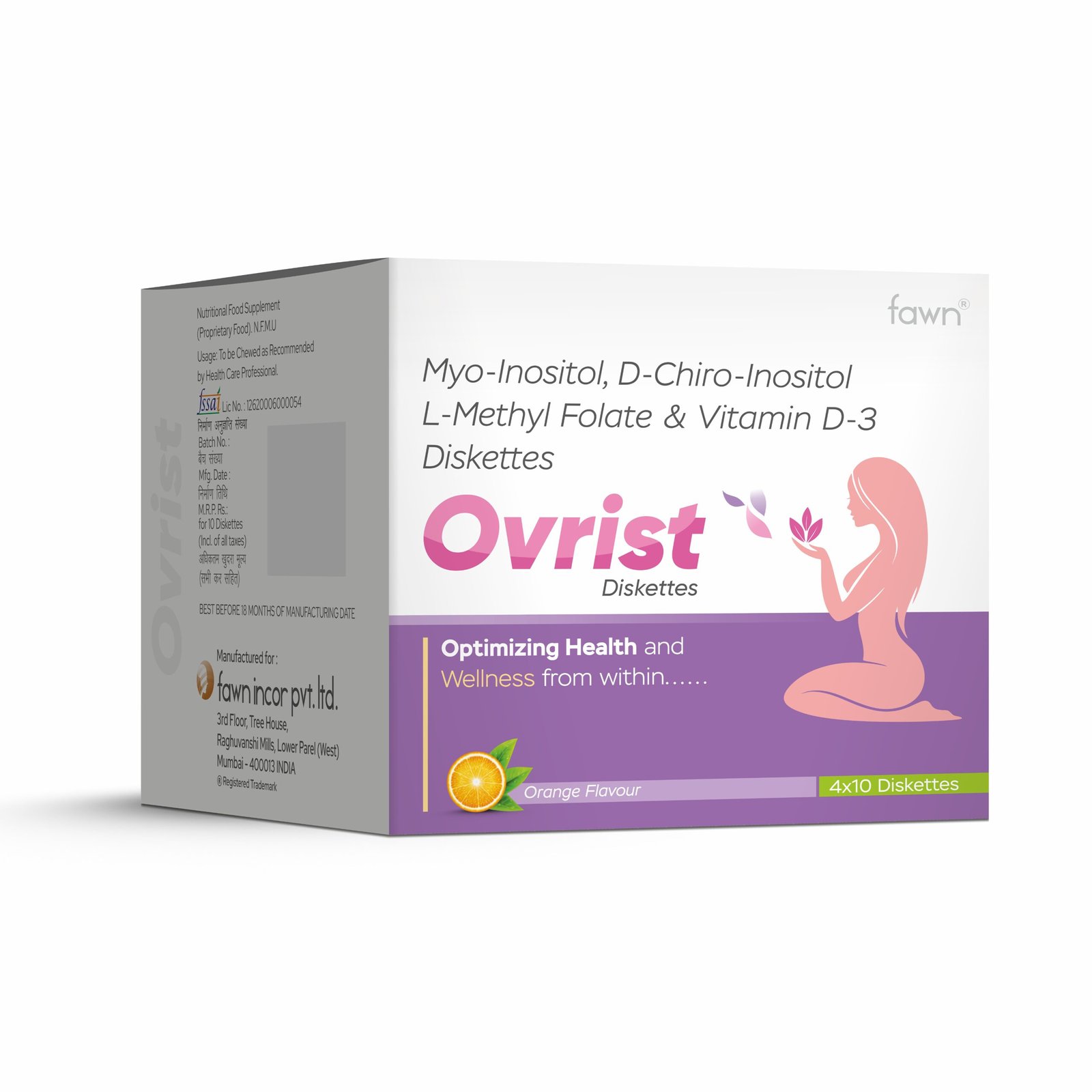 Myo-Inositol D-Chiro-Inositol L-Methylfolate & Vitamin D3 Diskettes - OVRIST Diskettes - Fawn Incor