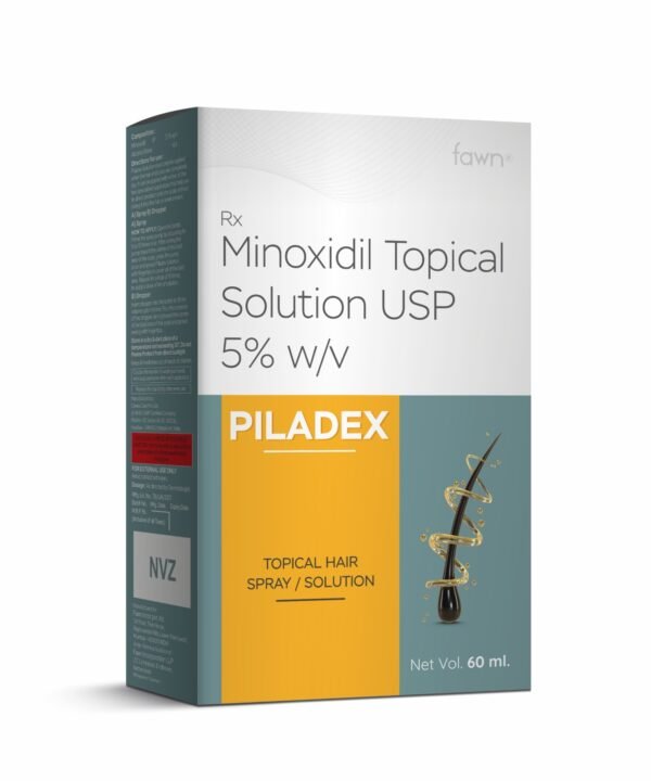 Minoxidil Topical Solution USP 5% - PILADEX Solution - Fawn Incor