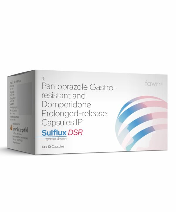 Pantoprazole Gastro-Resistant & Domperidone Prolonged Release Capsules IP – SULFLUX DSR - Fawn Incor