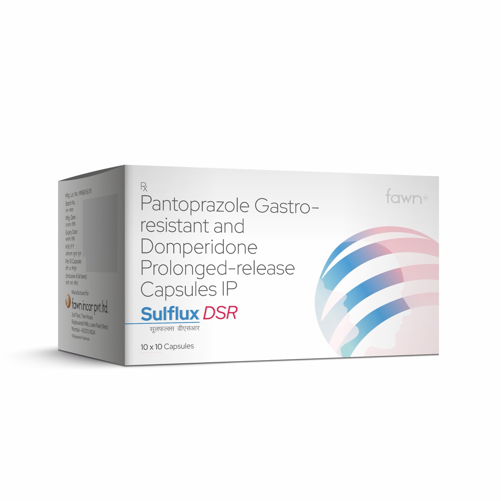 Pantoprazole Gastro-Resistant & Domperidone Prolonged Release Capsules IP – SULFLUX DSR - Fawn Incor