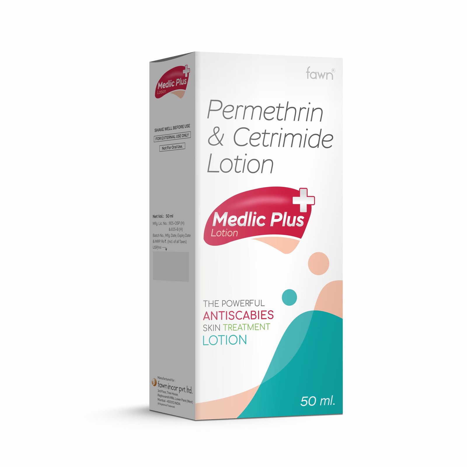 Permethrin & Cetrimide Lotion - MEDLIC PLUS Lotion - Fawn Incor